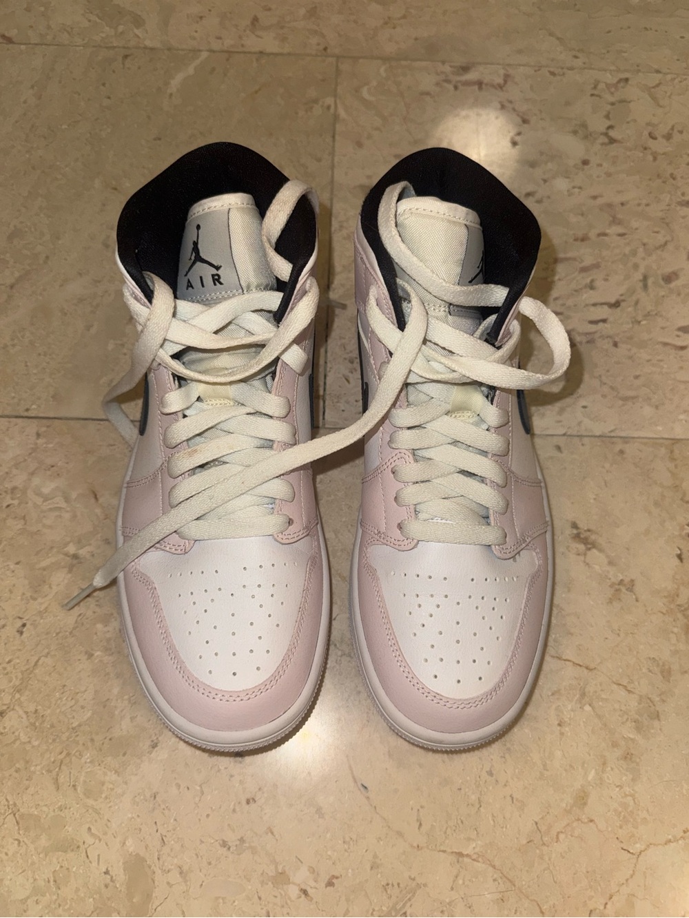 Nike Air Jordan Mid “Dusty Rose” White / Light Pink Sneakers 7.5